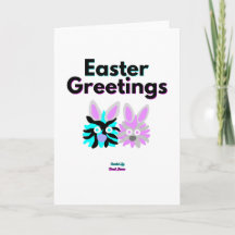 Bunny Fuzzies Vertical Standard Greeting Card