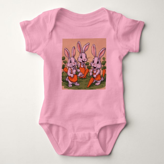 Bunny Garden Adventure| Bodysuits for kids (Front)