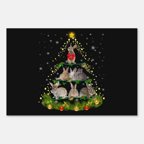 Bunny Gift  Bunny Rabbit Christmas Tree Light Sign