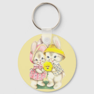 Bunny Girl+Boy Keychain