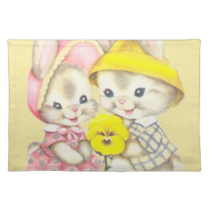 Bunny Girl+Boy Placemat