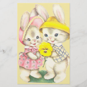 Bunny Girl+Boy Stationery