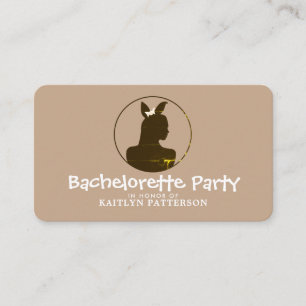 Bunny Girl, Elegant Bachelorette Party Ticket Enclosure Card