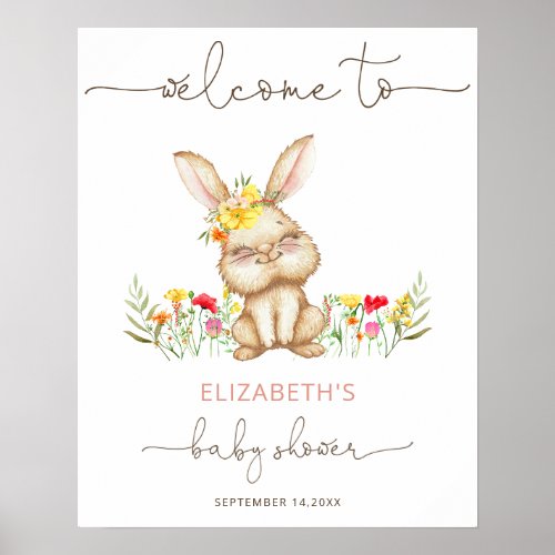 Bunny Girl Welcome Sign