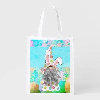 Bunny Gnome Grocery Bag