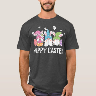 Bunny Gnome Hug Easter Eggs Happy Easter Day 2022 T-Shirt