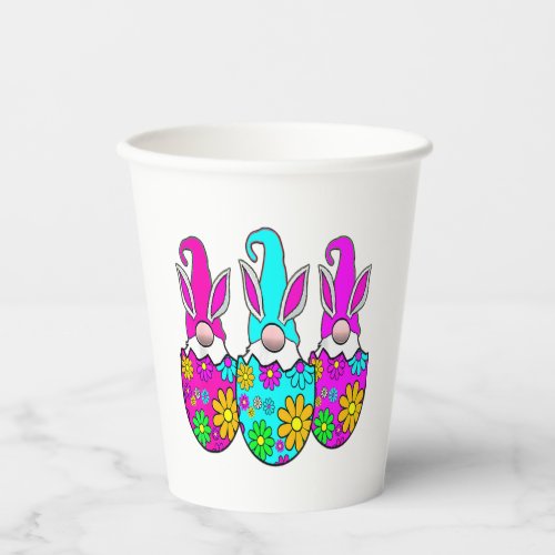 Bunny Gnome Hug Easter Eggs Hunting Happy Easter D Paper Cups