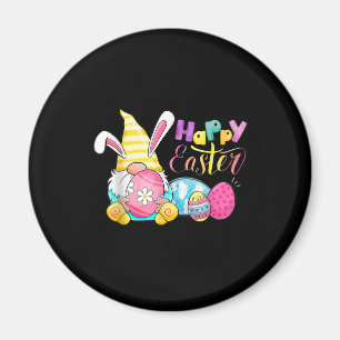 Bunny Gnome Rabbit Eggs Hunting Happy Easter Day Magnet
