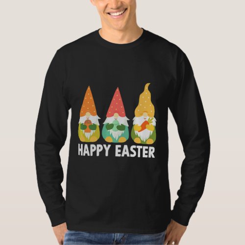 Bunny Gnome Rabbit Eggs Hunting Happy Easter Day   T_Shirt