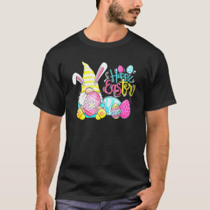 Bunny Gnome Rabbit Eggs Hunting Happy Easter Day T-Shirt