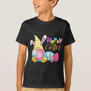 Bunny Gnome Rabbit Eggs Hunting Happy Easter Day T-Shirt