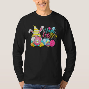 Bunny Gnome Rabbit Eggs Hunting Happy Easter Day   T-Shirt