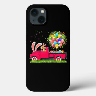 Bunny Goat Riding Pickup Truck Easter Eggs Tree Fl iPhone 13 Case