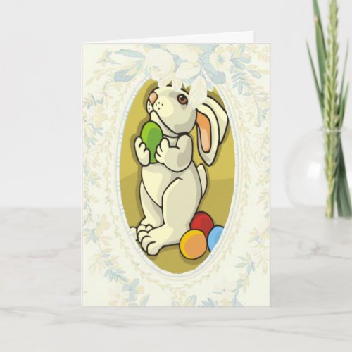 Bunny Grateful For The Pretty Eggs Card