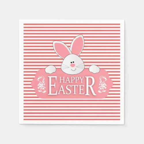 Bunny Greetings Easter Paper Napkins