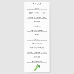 Bunny Grocery List Bookmark