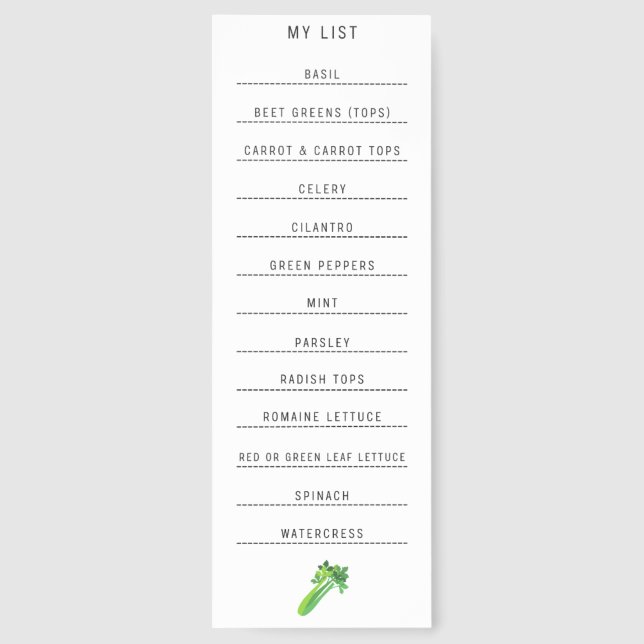 Bunny Grocery List Bookmark (Back)
