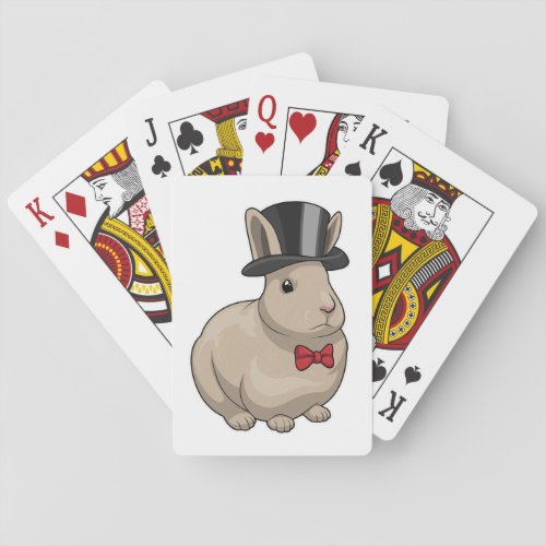 Bunny Groom Cylinder Wedding Playing Cards