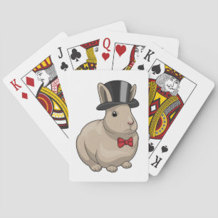 Bunny Groom Cylinder Wedding Poker Cards