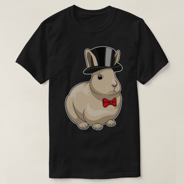 Bunny Groom Cylinder Wedding T-Shirt (Design Front)