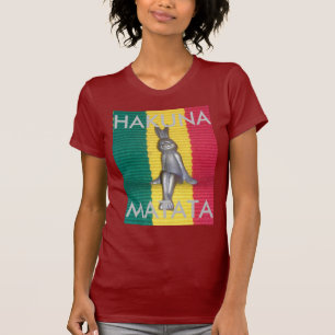 Bunny Hakuna Matata Vibrant Rasta Colors Abstrac T-Shirt