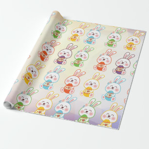 Bunny Happy Easter day Pattern Wrapping Paper