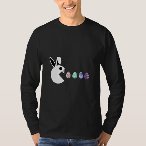 Bunny Happy Easter Egg Hunting Video_Game Gamer 1  T_Shirt