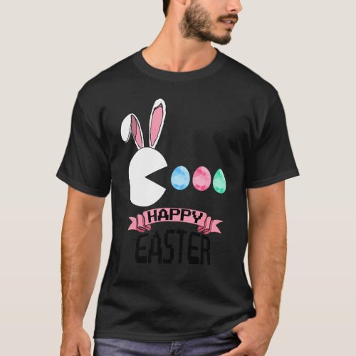 Bunny Happy Easter Egg Hunting Video Game Gamer T_Shirt