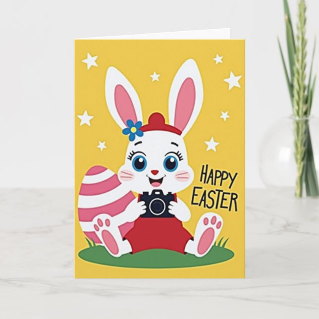 Bunny Happy Easter Occasion Card (Front)