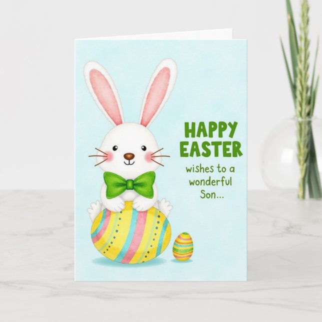 Bunny Happy Spring Card (Front)