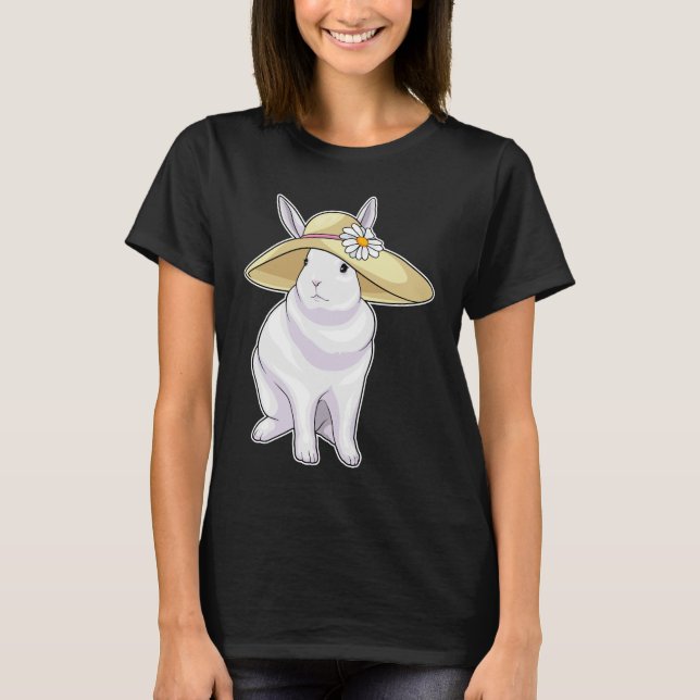 Bunny Hat Flower T-Shirt (Front)