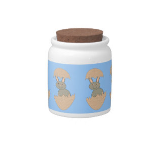 Bunny Hatching from Egg Weird Candy Jar