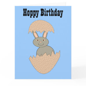 Bunny Hatching from Egg Weird Custom Card