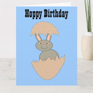 Bunny Hatching from Egg Weird Custom Card