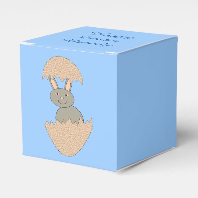 Bunny Hatching from Egg Weird Custom Favor Box (Front Side)