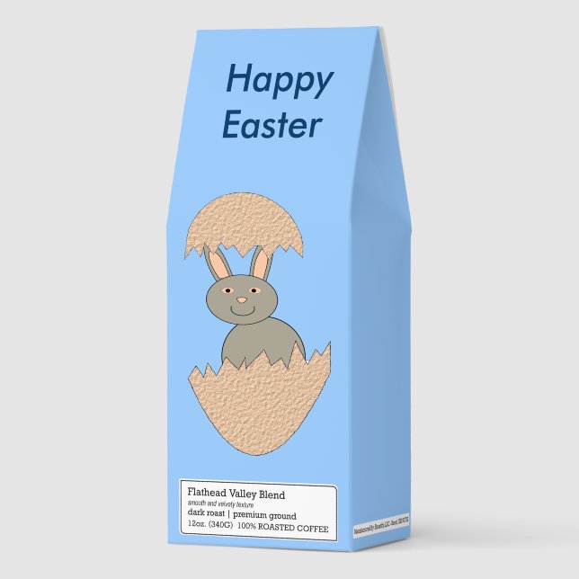 Bunny Hatching from Egg Weird Custom Roasted Coffee (Front)