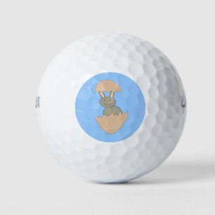 Bunny Hatching from Egg Weird Golf Ball