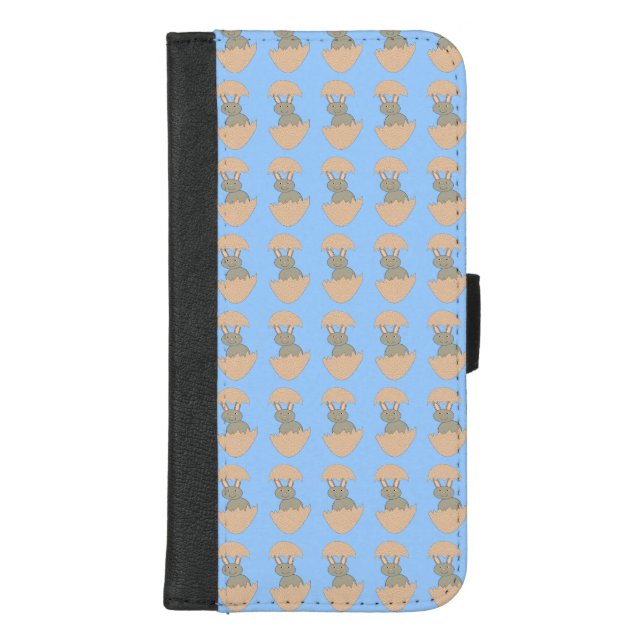 Bunny Hatching from Egg Weird  iPhone Wallet Case (Front)