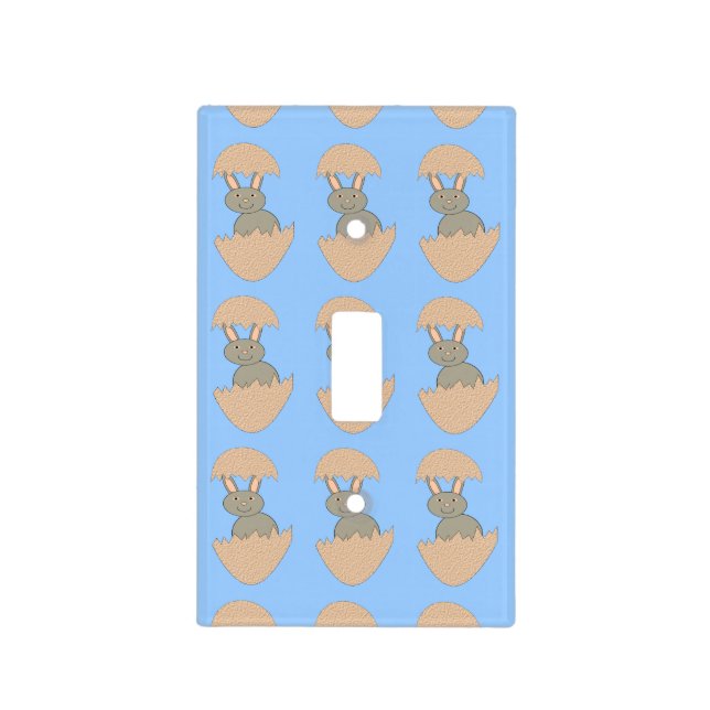 Bunny Hatching from Egg Weird Light Switch Cover (Front)