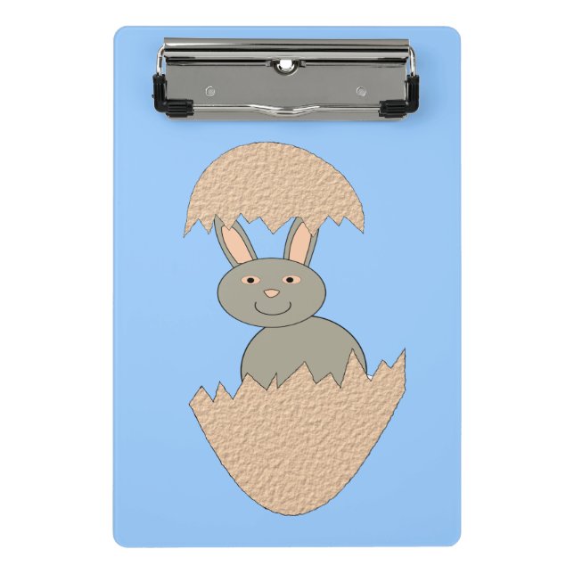 Bunny Hatching from Egg Weird Mini Clipboard (Front)