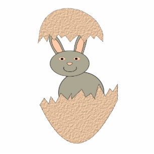 Bunny Hatching from Egg Weird Photo Sculpture
