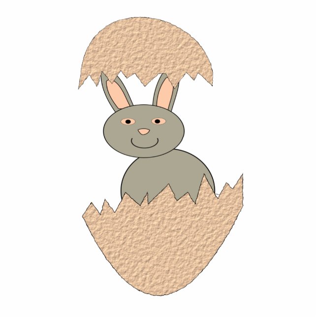 Bunny Hatching from Egg Weird Photo Sculpture (Front)