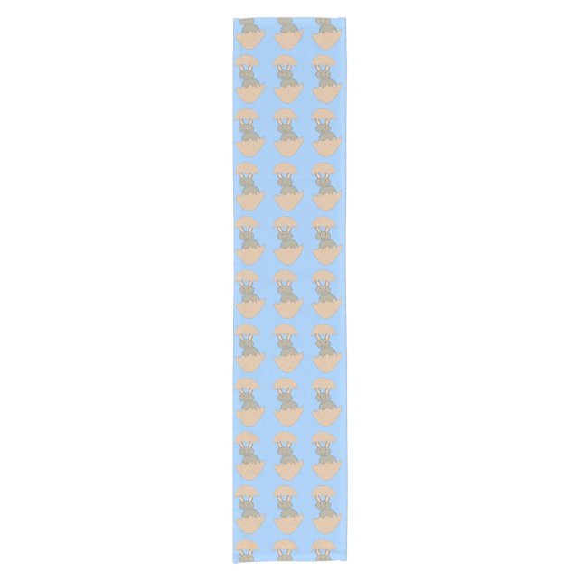 Bunny Hatching from Egg Weird Table Runner (Front)