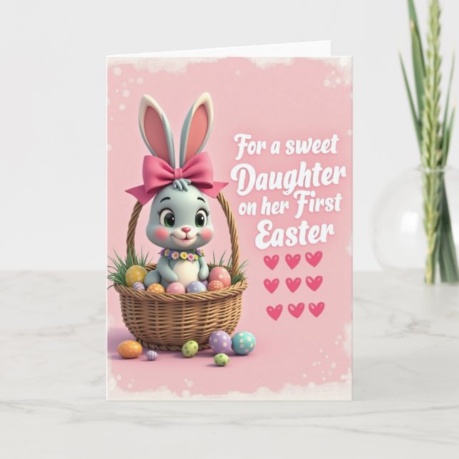 Bunny Heart Springtime Card (Front)