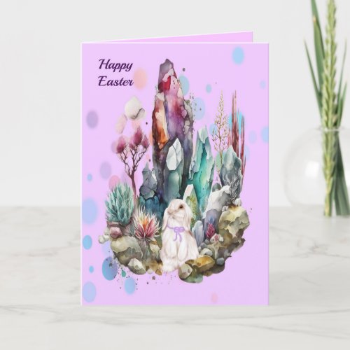 Bunny Hiding Out at Easter Card
