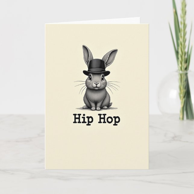 Bunny Hip Hop Pattern Card (Front)