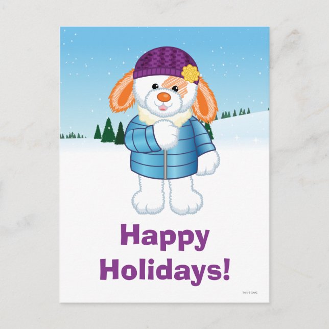 Bunny Holiday Postcard (Front)