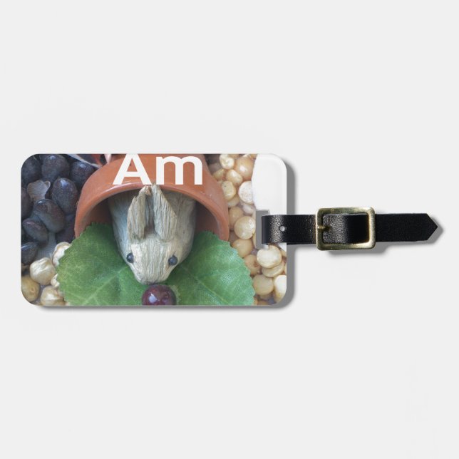 Bunny Home Honey Am Home Luggage Tag (Front Horizontal)