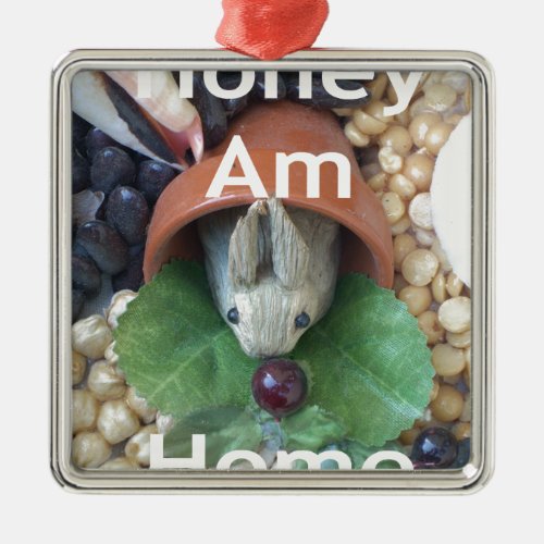 Bunny Home Honey Am Home Metal Ornament