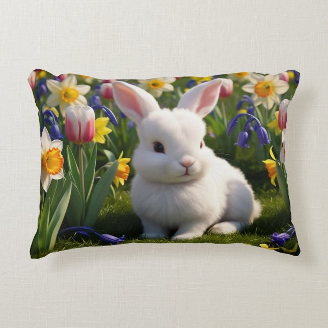 Bunny Hop Accent Pillow (Front)